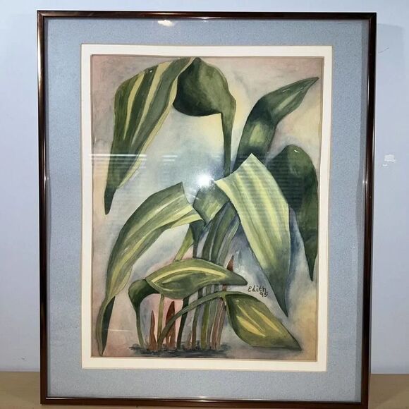 Signed Original Watercolor Painted 1993, Artist Edith Leaves - Picture 1 of 9